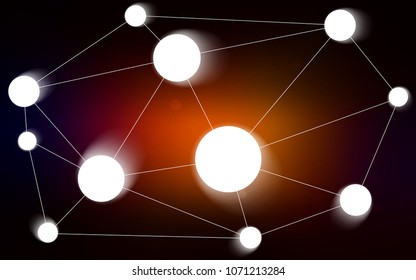 Dark Red vector cover with spots, lines. Decorative design in abstract style with triangle structure. Pattern can be used for beautiful websites.