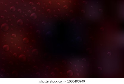 Dark Red vector cover with spots. Abstract illustration with colored bubbles in nature style. The pattern can be used for beautiful websites.