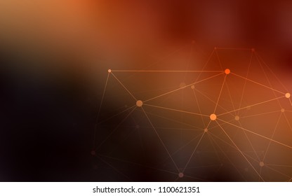 Dark Red vector cover with spots, lines. Colorful illustration with circles and lines in futuristic style. Completely new template for your brand book.
