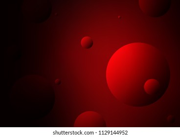 Dark Red vector cover with spots. Illustration with set of shining colorful abstract circles. Beautiful design for your business natural advert.