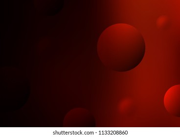 Dark Red vector cover with spots. Blurred bubbles on abstract background with colorful gradient. The pattern can be used for ads, leaflets of liquid.