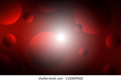 Dark Red vector cover with spots. Modern abstract illustration with colorful water drops. Pattern can be used for futuristic ad, booklets.