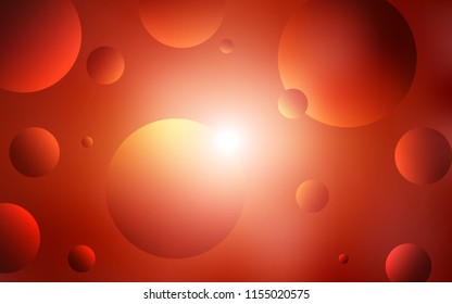 Dark Red vector cover with spots. Beautiful colored illustration with blurred circles in nature style. Pattern can be used for futuristic ad, booklets.