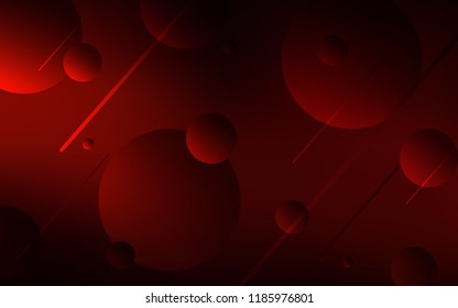 Dark Red vector cover with spots. Modern abstract illustration with colorful water drops. Pattern can be used for ads, leaflets.