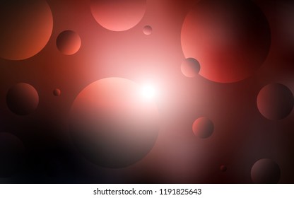 Dark Red vector cover with spots. Beautiful colored illustration with blurred circles in nature style. Completely new template for your brand book.