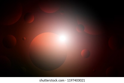Dark Red vector cover with spots. Illustration with set of shining colorful abstract circles. Beautiful design for your business advert.