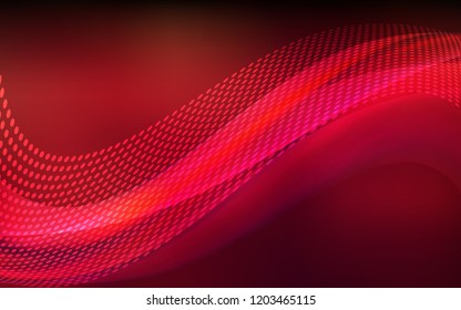 Dark Red vector cover with spots, lines. Illustration with set of colorful abstract circles and lines. Pattern for futuristic ad, booklets.