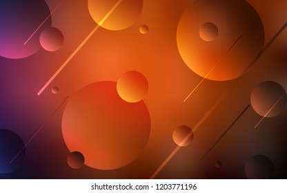 Dark Red vector cover with spots. Abstract illustration with colored bubbles in nature style. Pattern can be used for ads, leaflets.