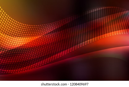 Dark Red vector cover with spots, lines. Decorative design in abstract style with triangle structure. Design for textile, fabric, wallpapers.