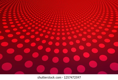 Dark Red vector cover with spots. Abstract illustration with colored bubbles in nature style. Pattern can be used for futuristic ad, booklets.