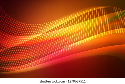 Dark Red vector cover with spots, lines. Glitter abstract illustration with connection of triangle structure. Template for business cards, websites.