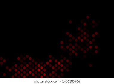 Dark Red vector cover with spots. Blurred decorative design in abstract style with bubbles. Design for business adverts.