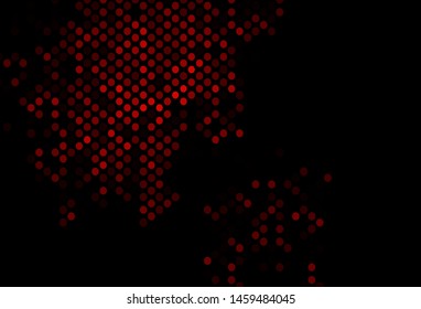 Dark Red vector cover with spots. Modern abstract illustration with colorful water drops. Template for your brand book.