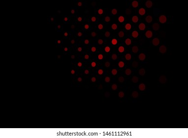 Dark Red vector cover with spots. Glitter abstract illustration with blurred drops of rain. Completely new template for your brand book.