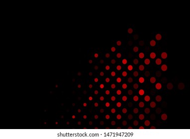 Dark Red vector cover with spots. Blurred decorative design in abstract style with bubbles. Design for business adverts.