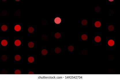 Dark Red vector cover with spots. Illustration with set of shining colorful abstract circles. Design for posters, banners.