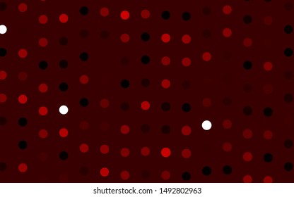 Dark Red vector cover with spots. Modern abstract illustration with colorful water drops. Template for your brand book.