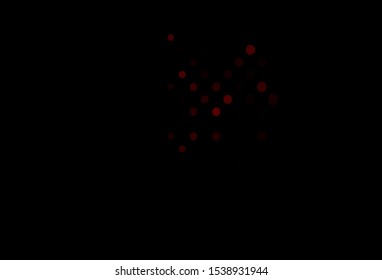 Dark Red vector cover with spots. Illustration with set of shining colorful abstract circles. Design for business adverts.