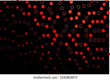 Dark Red vector cover with spots. Blurred bubbles on abstract background with colorful gradient. Pattern for ads, leaflets.