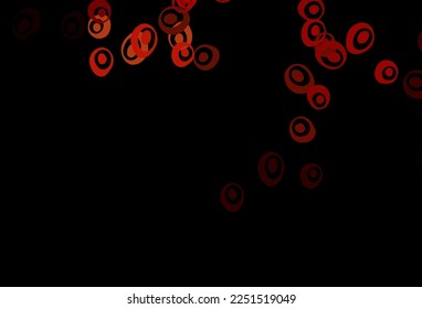 Tapa vectorial roja oscura con puntos. Burbujas borrosas sobre fondo abstracto con gradiente colorido. Diseño para anuncios comerciales.