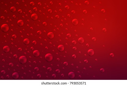Dark Red vector cover with spots. Modern abstract illustration with colorful water drops. The pattern can be used for ads, leaflets of liquid.