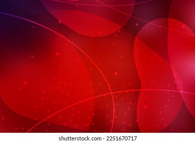 Vector rojo oscuro Diseño decorativo en estilo abstracto con burbujas, líneas. Hermosa ilustración de color con círculos borrosos en estilo natural. Diseño inteligente para anuncios comerciales.