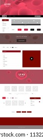 Dark Red vector design ui kit with curved circles. Glitter abstract illustration with blurred bubble shapes.. Modern template for your landing page.