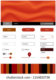 Dark Red vector design ui kit with curved circles. Glitter abstract illustration with blurred bubble shapes.. This template you can use for websites.