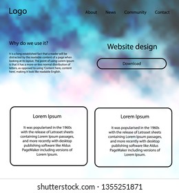 Dark Red vector design ui kit with universe stars. Beautiful ui ux kit with colorful sky in its header. Simple colorful design for websites.