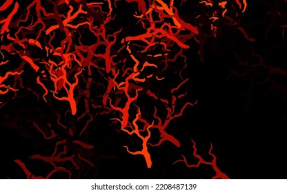 Dark Red vector doodle backdrop with branches, leaves. Doodle illustration of leaves and branches in Origami style. A new texture for your wallpaper design.