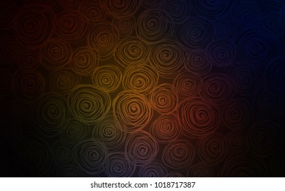 Dark Red vector doodle blurred background. A completely new color illustration in doodle style with roses. Brand-new style for your business design.