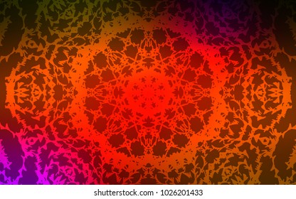 Dark Red vector doodle blurred background. A vague abstract illustration with doodles drawn by child in Indian style. The pattern can be used for coloring books and pages for kids.
