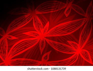 Dark Red vector doodle blurred template. Modern geometrical abstract illustration with doodles. Hand painted design for web, leaflet, textile.