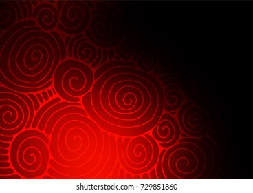 Dark Red vector doodle blurred template. Creative illustration in blurred style with doodles and Zen tangles. The template can be used as a background for cell phones.