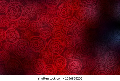 Dark Red vector doodle bright layout. Doodle illustration of roses in Origami style with gradient. The doodle design can be used for your web site.