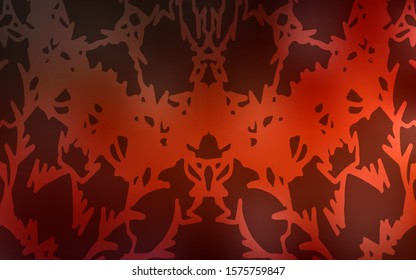 Dark Red vector doodle bright background. Colorful abstract illustration with lines drawn by child in Asian style. A completely new design for your business.