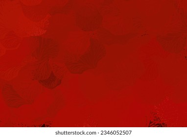 Dark Red vector doodle template with leaves. leaves on blurred abstract background with gradient. A new texture for your wallpaper design.
