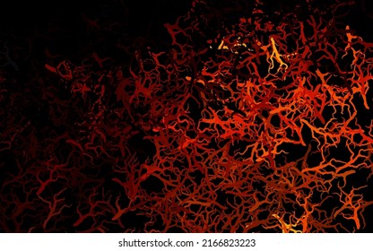 Dark Red vector elegant template with branches, leaves. Leaves, branches in natural style on white background. Brand new design for your business.