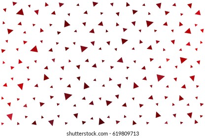 Dark Red vector geometric simple minimalistic background, which consist of triangles on white background. Triangular pattern with gradient for your business design. 