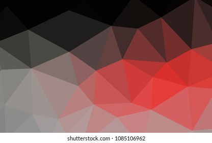 Dark Red vector gradient triangles pattern. Glitter abstract illustration with an elegant triangles. Brand new design for your business.
