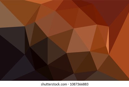 Dark Red vector gradient triangles template. Creative illustration in halftone style with triangles. Completely new template for your banner.