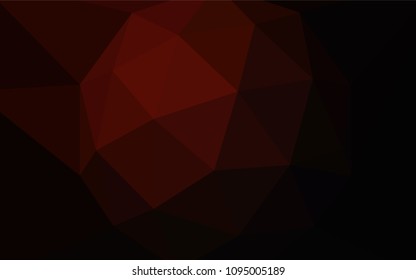 Dark Red vector gradient triangles texture. Shining colorful illustration with triangles. New template for your brand book.
