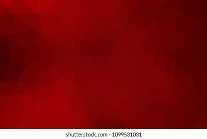 Dark Red vector gradient triangles texture. Shining colorful illustration with triangles. Pattern for a brand book's backdrop.