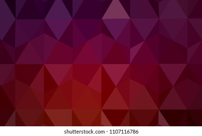 Dark Red vector gradient triangles texture. Geometric illustration in Origami style with gradient.  Textured pattern for your backgrounds.