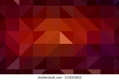 Dark Red vector gradient triangles template. Elegant bright polygonal illustration with gradient. New template for your brand book.