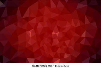 Dark Red vector gradient triangles texture. Glitter abstract illustration with an elegant triangles. Textured pattern for your backgrounds.
