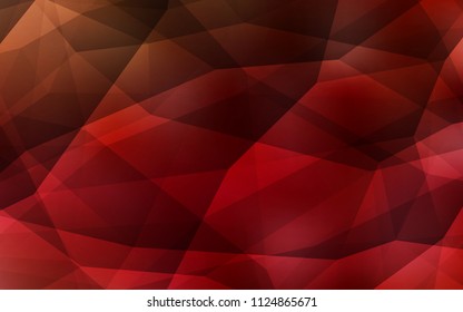 Dark Red vector gradient triangles pattern. Creative geometric illustration in Origami style with gradient. Polygonal design for your web site.