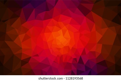 Dark Red vector gradient triangles template. Colorful illustration in polygonal style with gradient. Polygonal design for your web site.