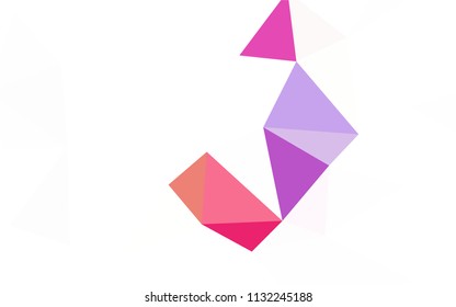 Dark Red vector gradient triangles pattern. Glitter abstract illustration with an elegant triangles. A new texture for your web site.