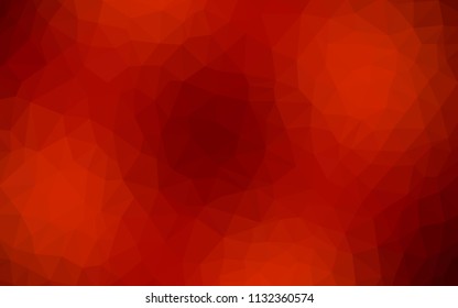 Dark Red vector gradient triangles template. Shining polygonal illustration, which consist of triangles. Brand new design for your business.